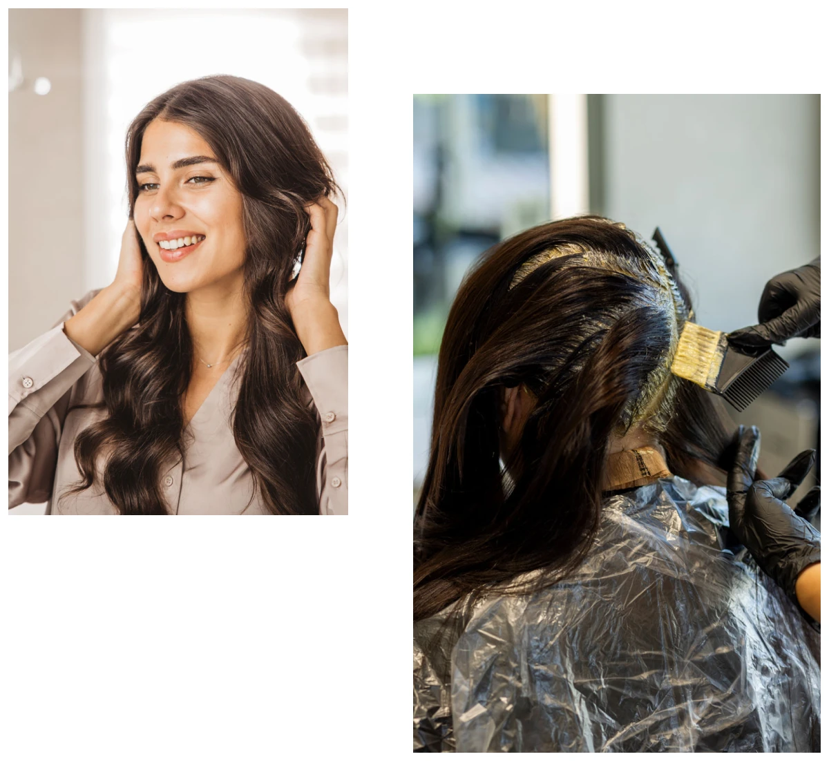 Hair coloring in salon setting